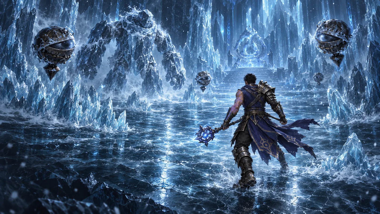 Ice Palace — painted loading-screen art from Astonia 4