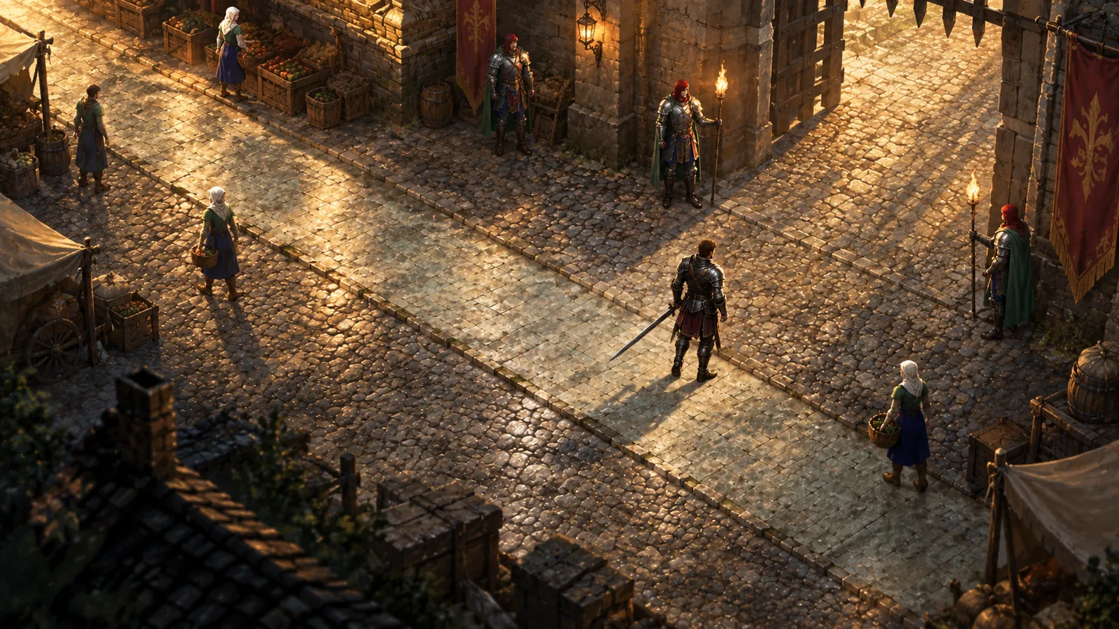 Exkordon — painted loading-screen art from Astonia 4