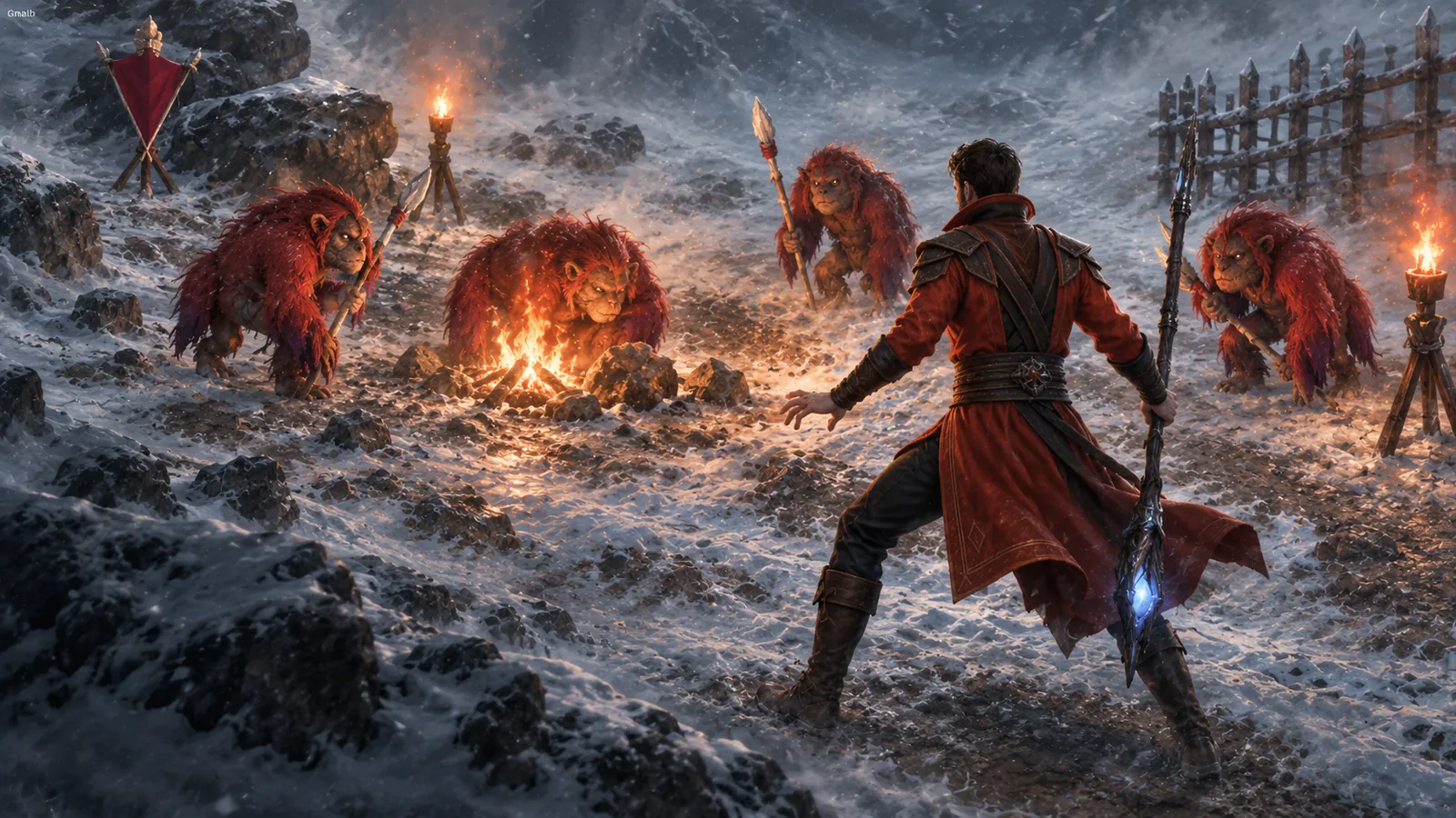 Labyrinth; First Steps — painted loading-screen art from Astonia 4