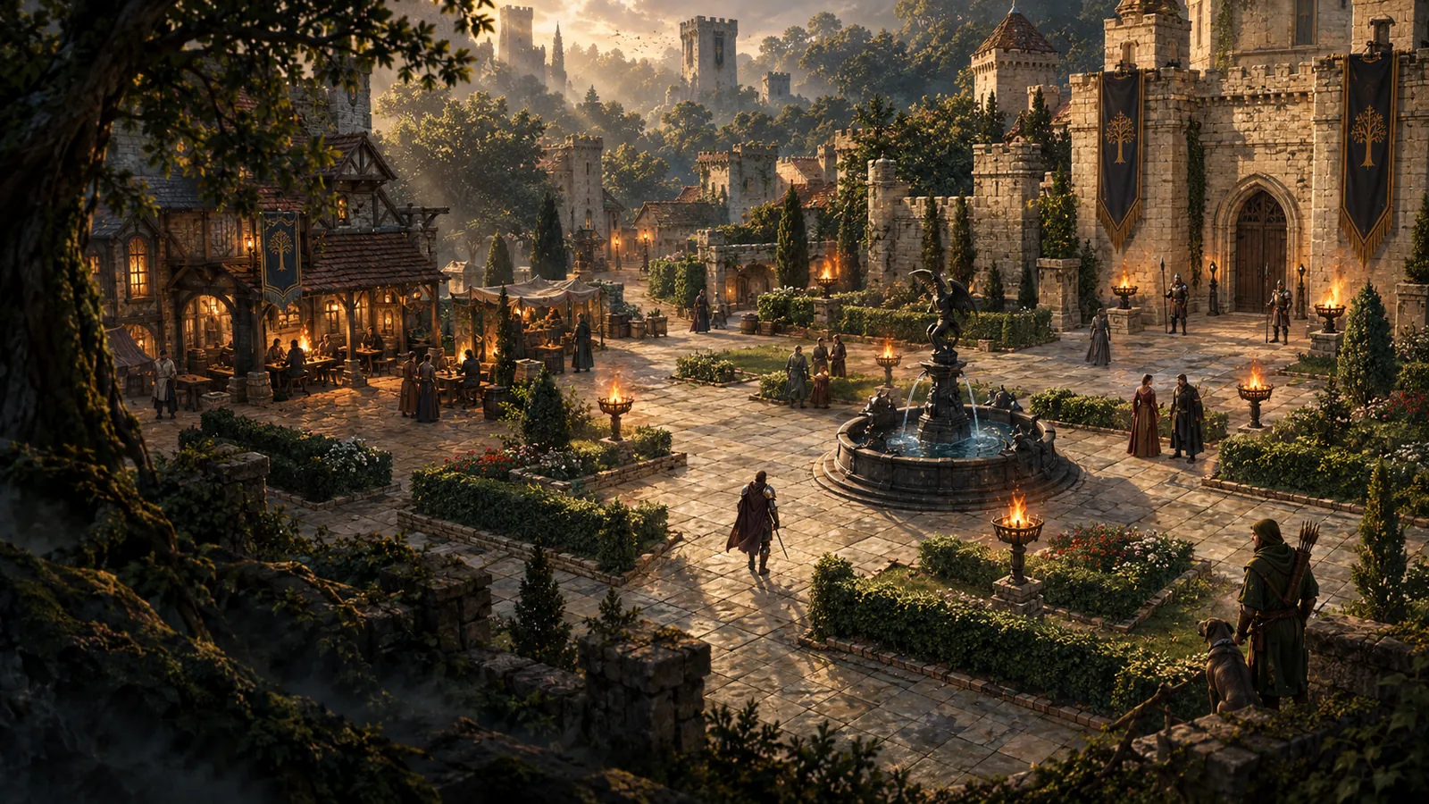 Brannington, painted loading-screen art