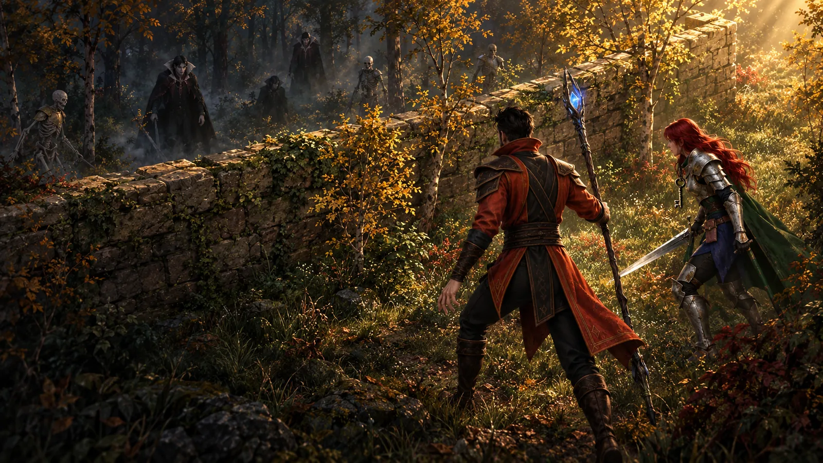 Caligar City — painted loading-screen art from Astonia 4